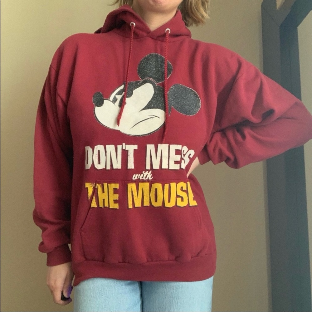 Vintage Mickey Mouse Hooded Sweatshirt